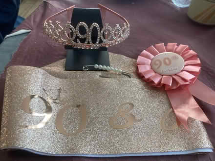 Photo of free 90th birthday sash and accessories (Hayes UB3) #1