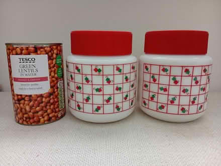 Photo of free 2 vintage storage jars (Buxworth SK23) #1