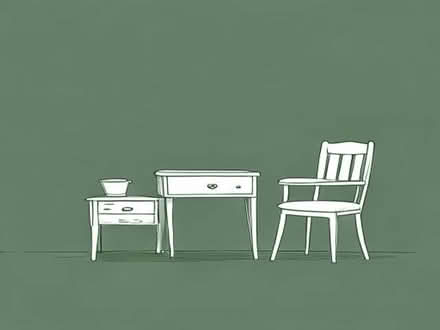 Photo of Bedside table, chest of drawers and dining chair (Walkers Heath B38) #1