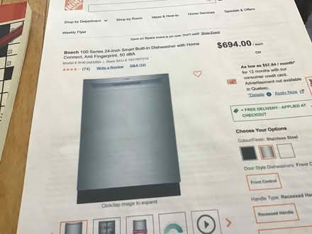 Photo of free Bosch 100 Series dishwasher (Southdale area Dartmouth) #1