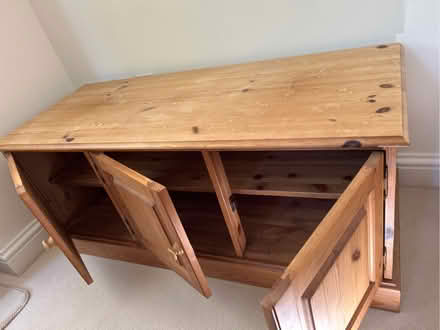 Photo of free Antique pine low level cupboard with single shelf (Digswell AL6) #1