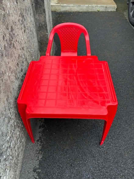 Photo of free Red child’s table and chair (Bangor BT19) #1