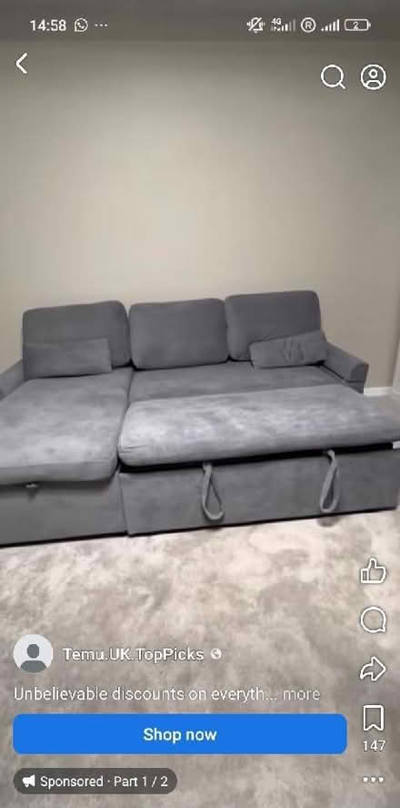 Photo of Sophia bed for parlour and house hold items (Seaside BN22) #3
