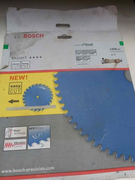 Photo of free 216 mm saw blade new (Whitestake PR4) #1