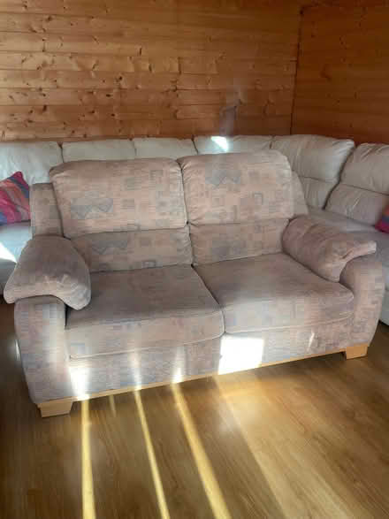 Photo of free Beige sofa bed with soft pattern cloth (Elmstead BR7) #2