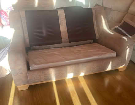 Photo of free Beige sofa bed with soft pattern cloth (Elmstead BR7) #3