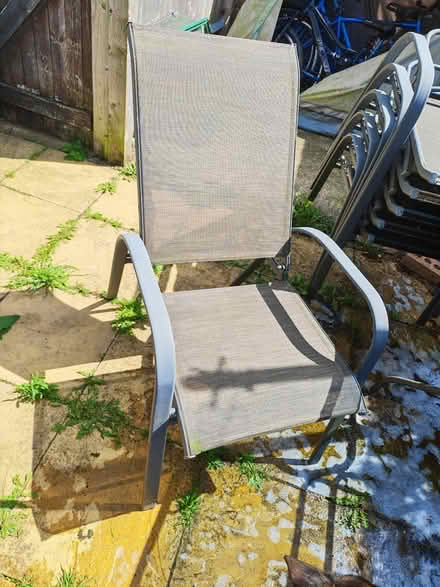 Photo of free Large glass garden table and 6 (MK2 2nf) #2