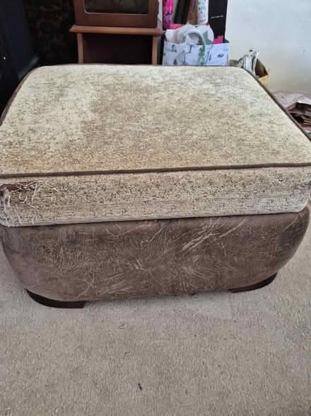 Photo of free X2 2 seater sofas & storage pouffe (Shirley, Solihull B90) #3