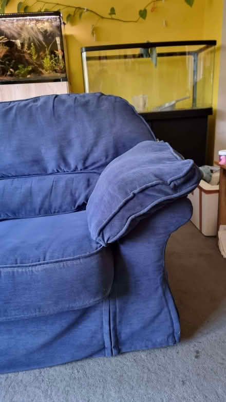 Photo of free Blue 3 seat sofa (Hullbridge SS5) #1