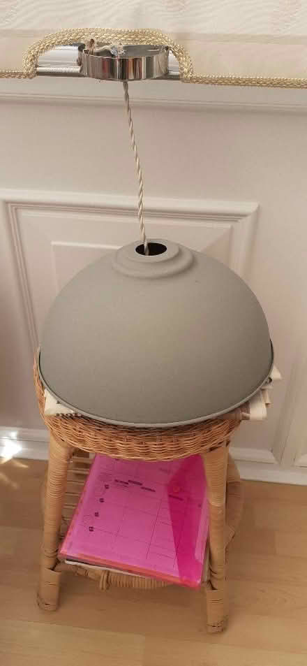 Photo of free Grey hanging pendant light shade (Stone Cross BN23) #1