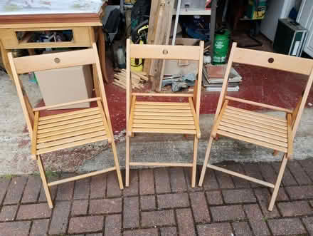 Photo of free Three ikea folding chairs (Budlett's Common TN22) #1