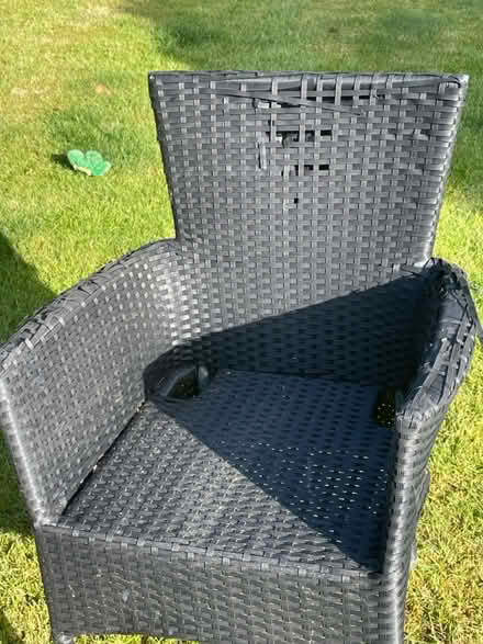 Photo of free 2 rattan chairs and table (Windlesham Surrey GU20) #2