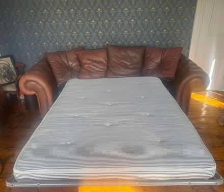 Photo of free Double sofa bed - leather (N7 (just off Liverpool Road)) #2