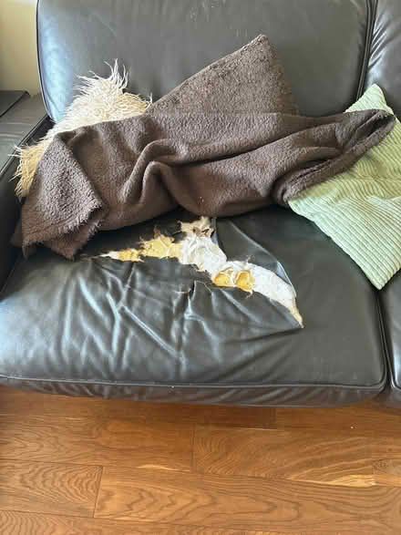 Photo of free Brown sofa chair, 3 seater and footstool (Micklefield HP13) #3