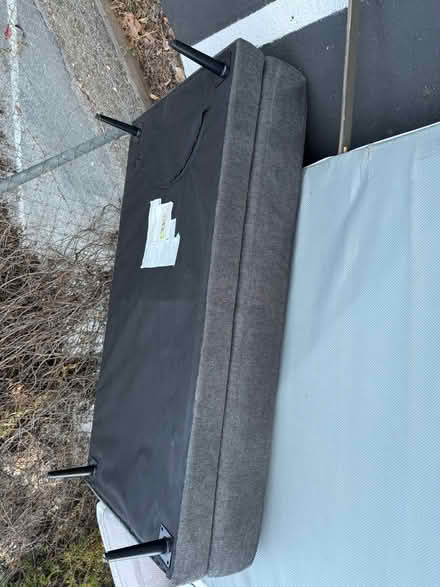 Photo of free Gray sofa base or futon sleeper (1075 Valencia Avenue) #1