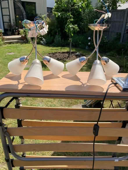 Photo of free 2 x3 bulb lights with opaque glass shades (Stanford-Le-Hope SS17) #1
