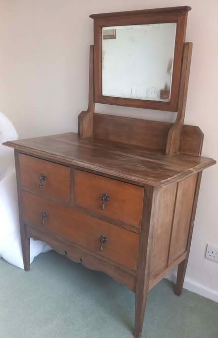 Photo of free Wooden sideboard and mirror (Far Green GL11) #1
