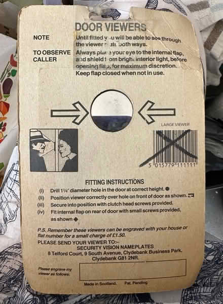 Photo of free Large Security Vision Door Viewer (Portsmouth PO1) #2