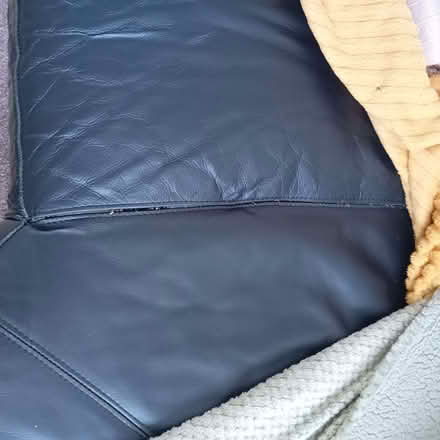 Photo of free Black leather sofa, good condition (Hildebrand Barracks HG3) #4