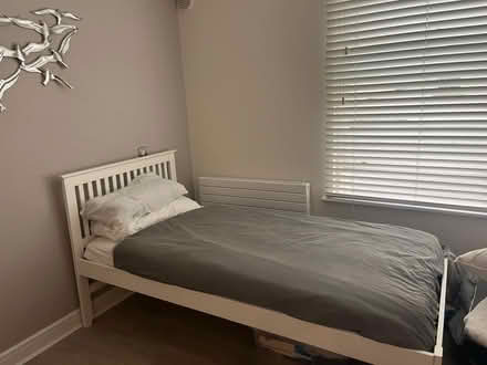 Photo of free White single bed with mattress (dun laoghaire) #1
