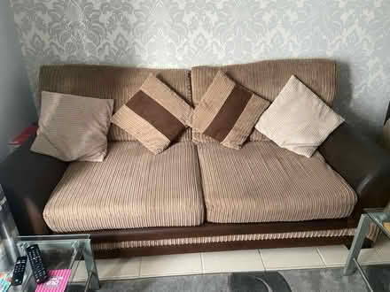 Photo of free Beige sofa and reclining chair (DA6) #1
