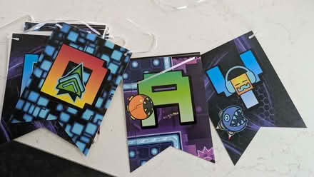 Photo of free Geometry Dash Happy Birthday bunting (Fiveways BN1) #1