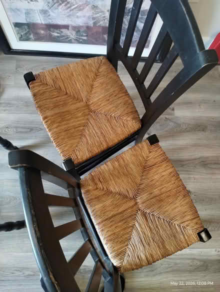 Photo of free Black bistro table /2 chairs (19124) #2