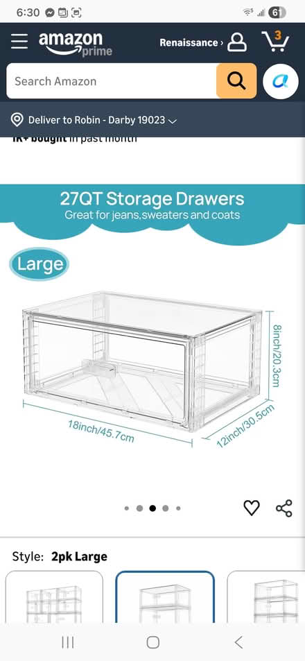 Photo of Large Acrylic Storage Containers (Sharon hill, PA) #1