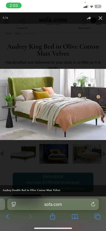 Photo of free Super king velvet bed (La31rq) #3