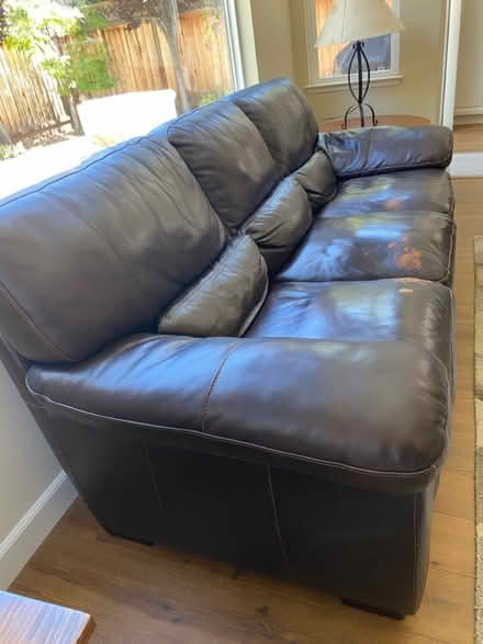 Photo of free Leather Couch (Sunnyvale near Fremont High) #2