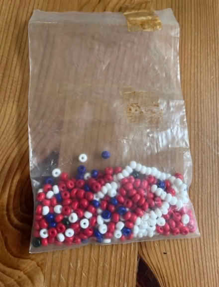 Photo of free Beads: Bag of red, white, blue and black beads (Richmond TW10) #1