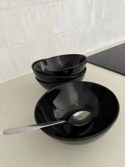 Photo of free 4 Black bowls IKEA (Holborn) #1