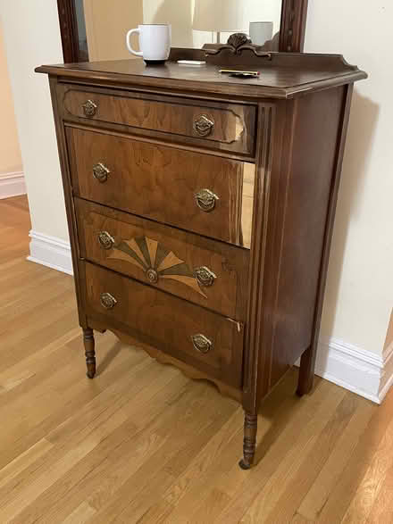 Photo of free Wooden dresser on wheeled legs (Morningside Heights) #1
