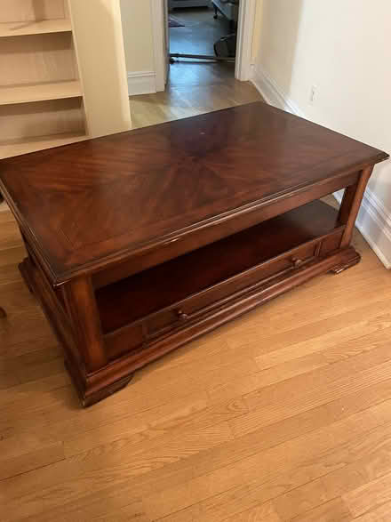 Photo of free Nice heavy wood coffee table (Morningside Heights) #1