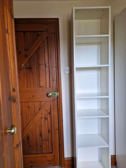 Photo of free Narrow white bookcase (Ikea) (Weobley HR4) #1