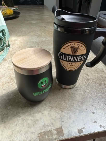 Photo of free Two warm drink flasks/holders (CR2) #1
