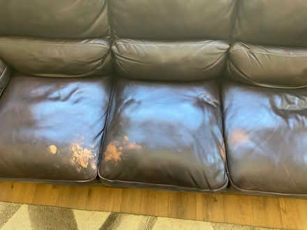Photo of free Leather Couch (Sunnyvale near Fremont High) #3