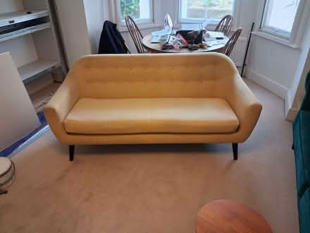 Photo of free Made.com 'Ritchie' mustard sofa (Folkestone CT20) #1