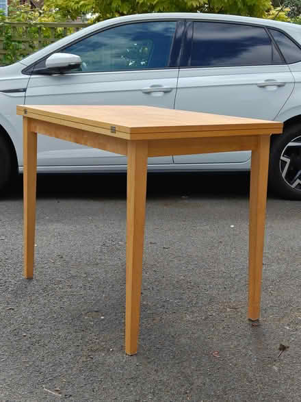 Photo of free IKEA (?) wood table unfolds to double size (Harrogate HG2) #2