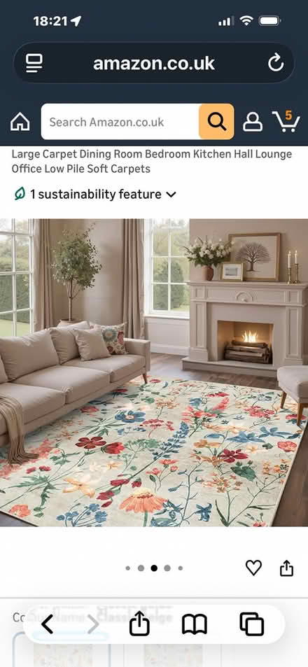 Photo of free 240cm x300cm BRAND NEW Floral RUG (Muswell Hill N10) #2