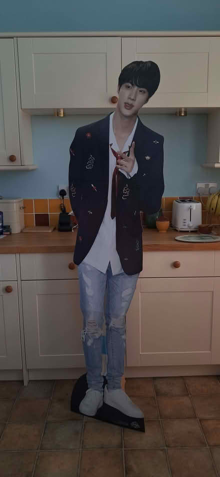Photo of free BTS Jin cardboard figure (Allestree DE22) #1