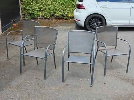 Photo of free Stackable metal chairs x4 (Harrogate HG2) #1