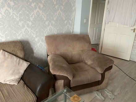 Photo of free Beige sofa and reclining chair (DA6) #2