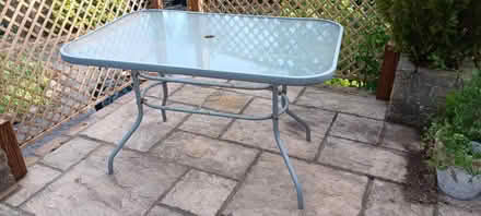 Photo of free Glass Topped Garden Table (Upper Gravenhurst MK45) #1