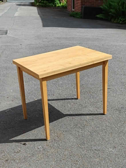 Photo of free IKEA (?) wood table unfolds to double size (Harrogate HG2) #1