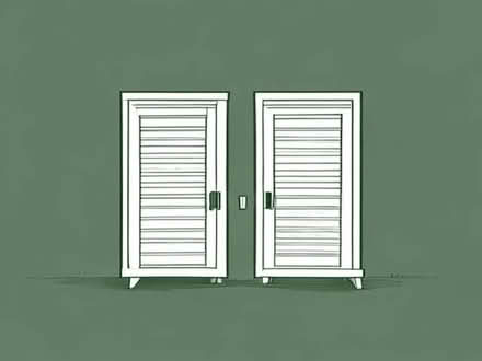 Photo of free 2 full length Louvre doors for wardrobe (Kirkbride CA7) #1