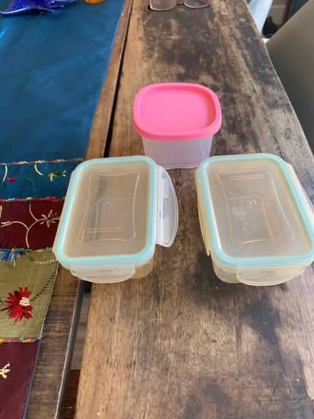 Photo of free 3 small size Tupperware (Colwall Stone WR13) #1