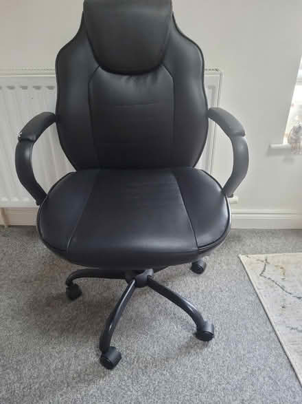 Photo of free Black desk chair (Macclesfield town SK11) #2
