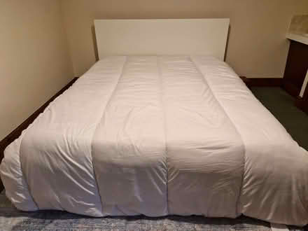 Photo of free White Ikea double bed and mattress (Weobley HR4) #1