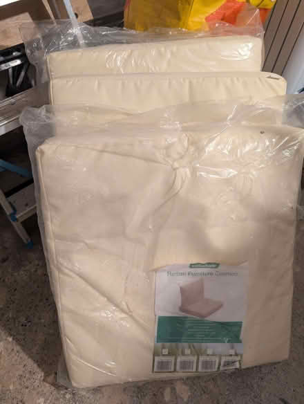 Photo of free Rattan Furniture Cushions (X3) (Aldcliffe LA1) #1